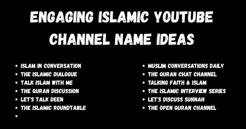 Engaging Islamic YouTube Channel Name Ideas