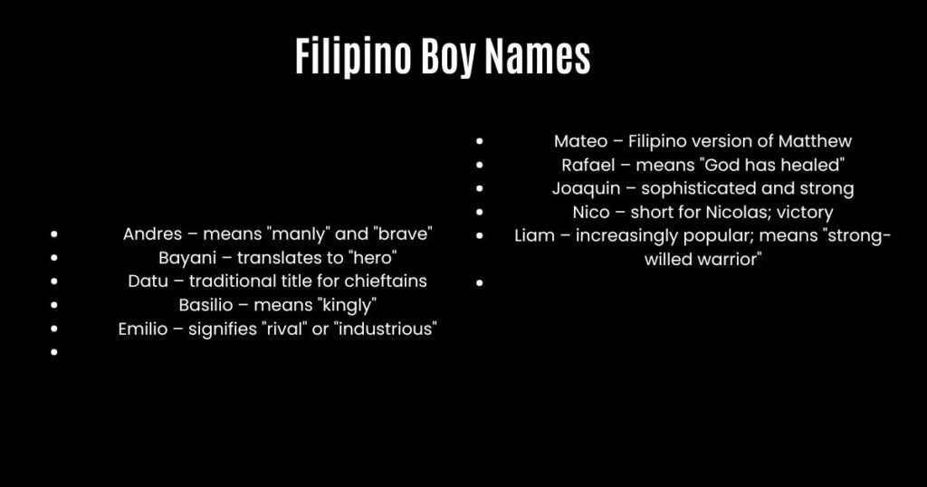 Filipino Boy Names