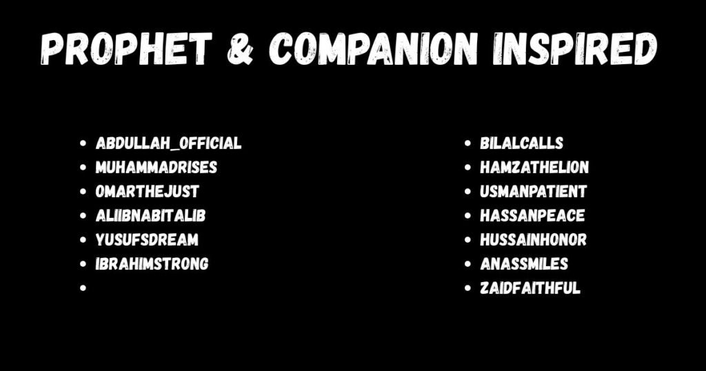 Prophet & Companion Inspired