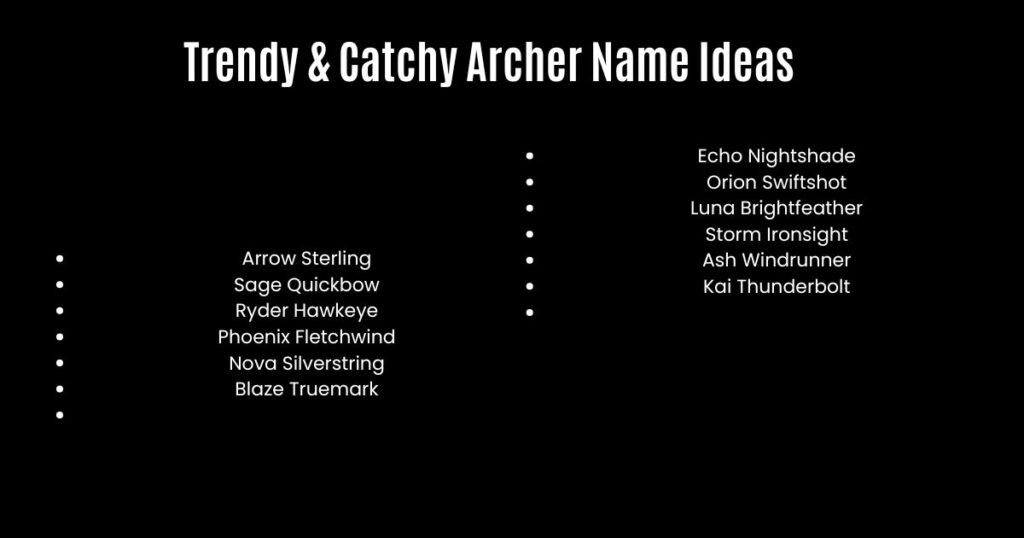 Trendy & Catchy Archer Name Ideas